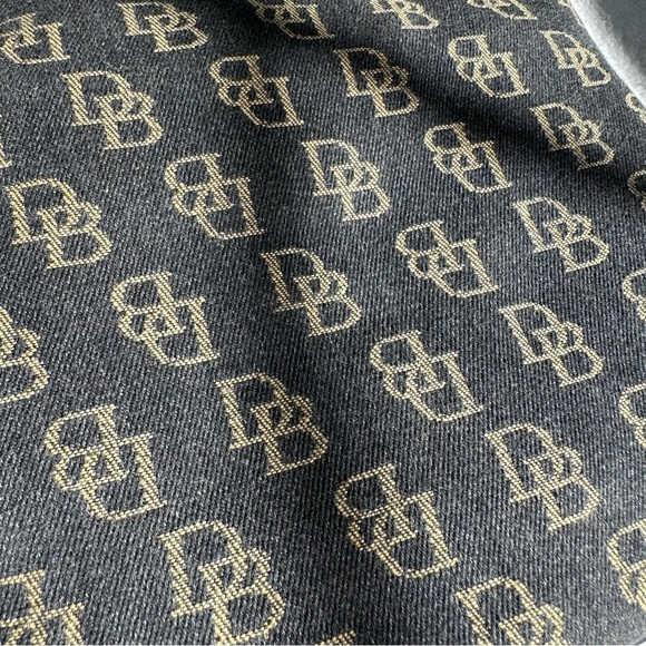 Dooney and Bourke Y2K Black Signature Logo Canvas Leather Crossbody Purse - Picture 15 of 16